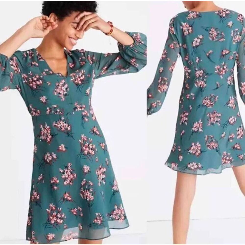 Madewell Marguerite Dress in Butterfly Garden